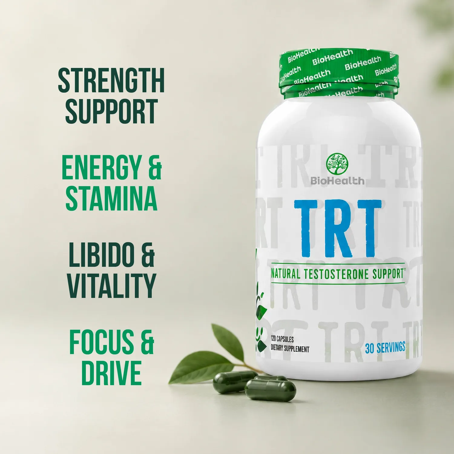 BioHealth TRT supporto testosterone 120 capsule