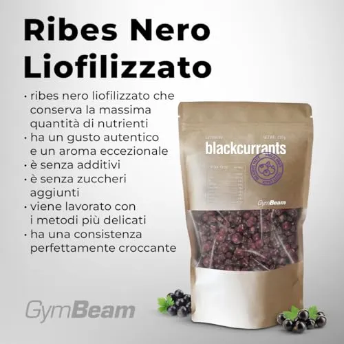 GymBeam Ribes Nero Liofilizzato frutta 100g senza zucchero