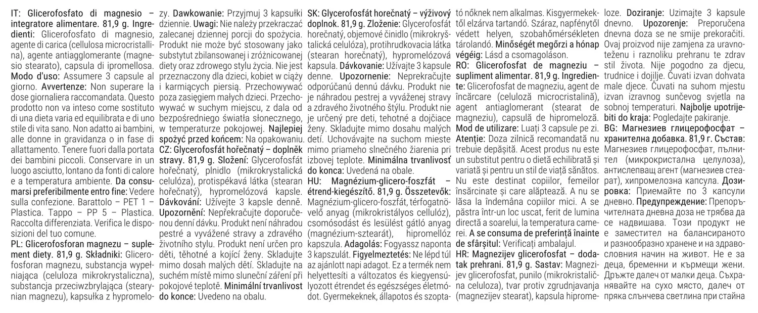 GymBeam Magnesio Glicerofosfato capsule alta biodisponibilita