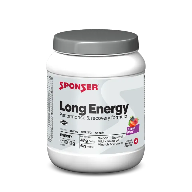 Sponser Long Energy berry endurance drink barattolo 1000 g Vitargo
