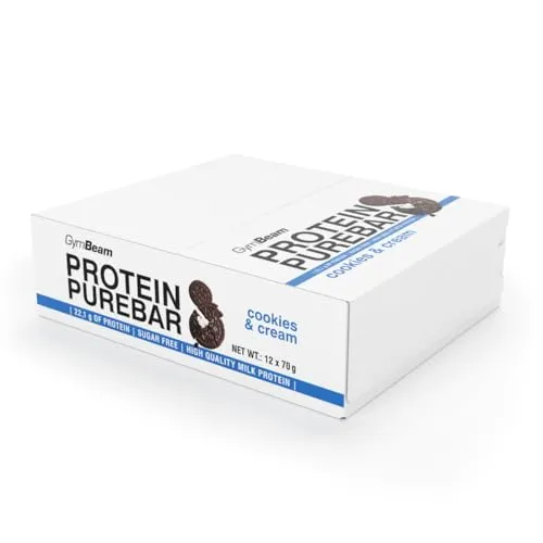 GymBeam PureBar barrette proteiche 12x70g cookies cream basso zucchero