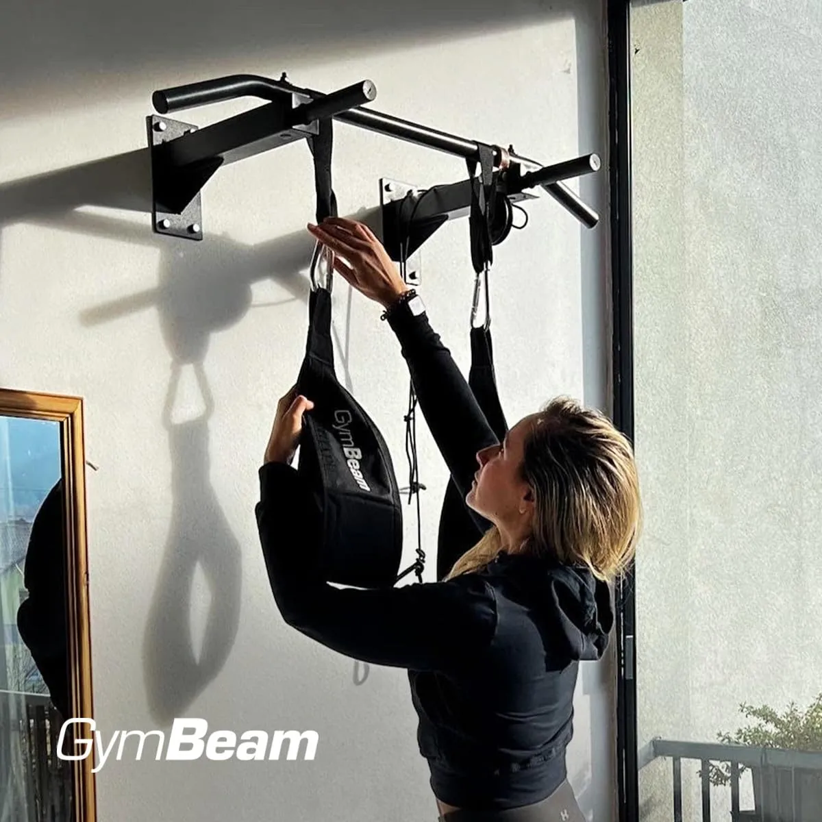 GymBeam AB Sling Straps cinghie addominali con sacca