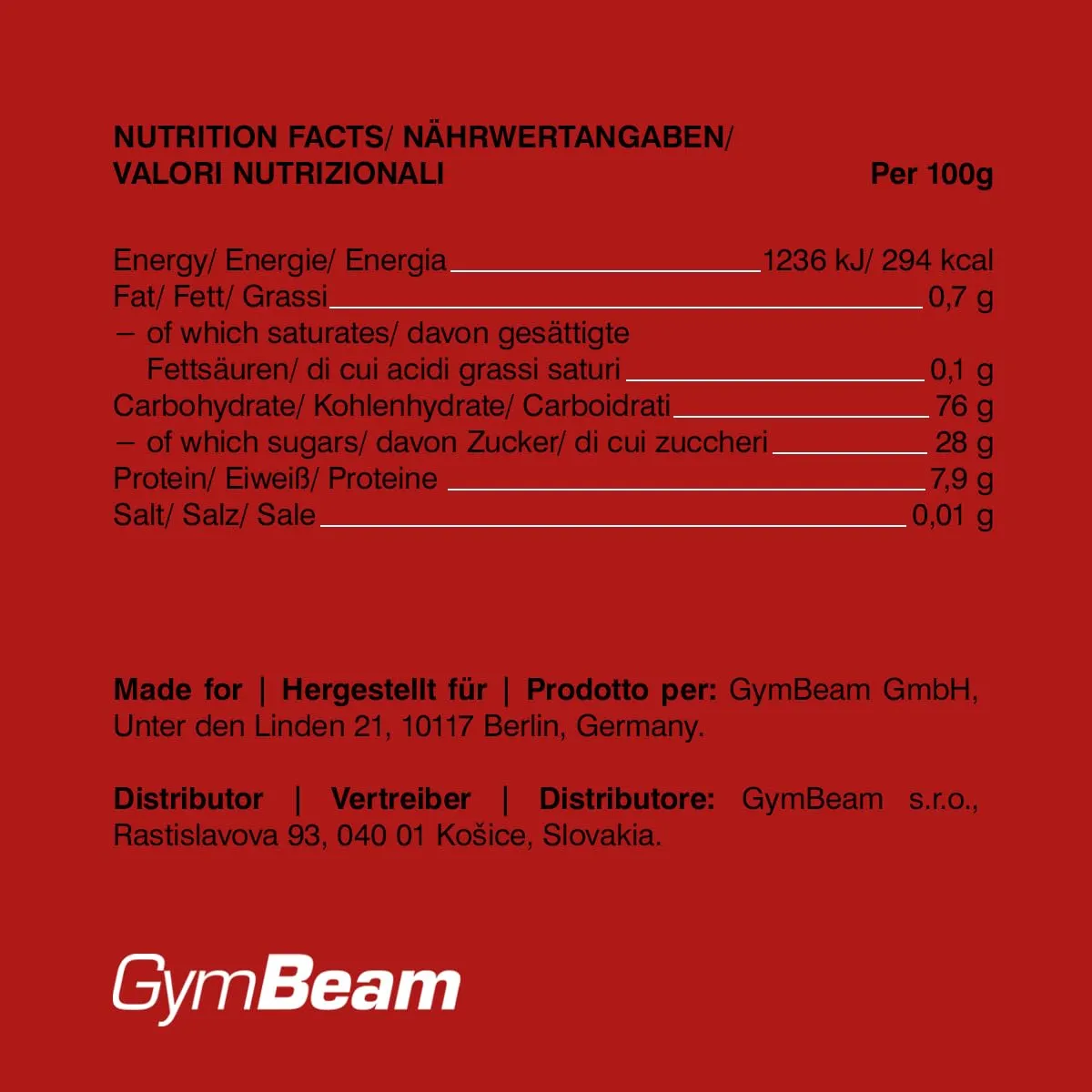 GymBeam Ribes Rosso Liofilizzato 100g senza zuccheri