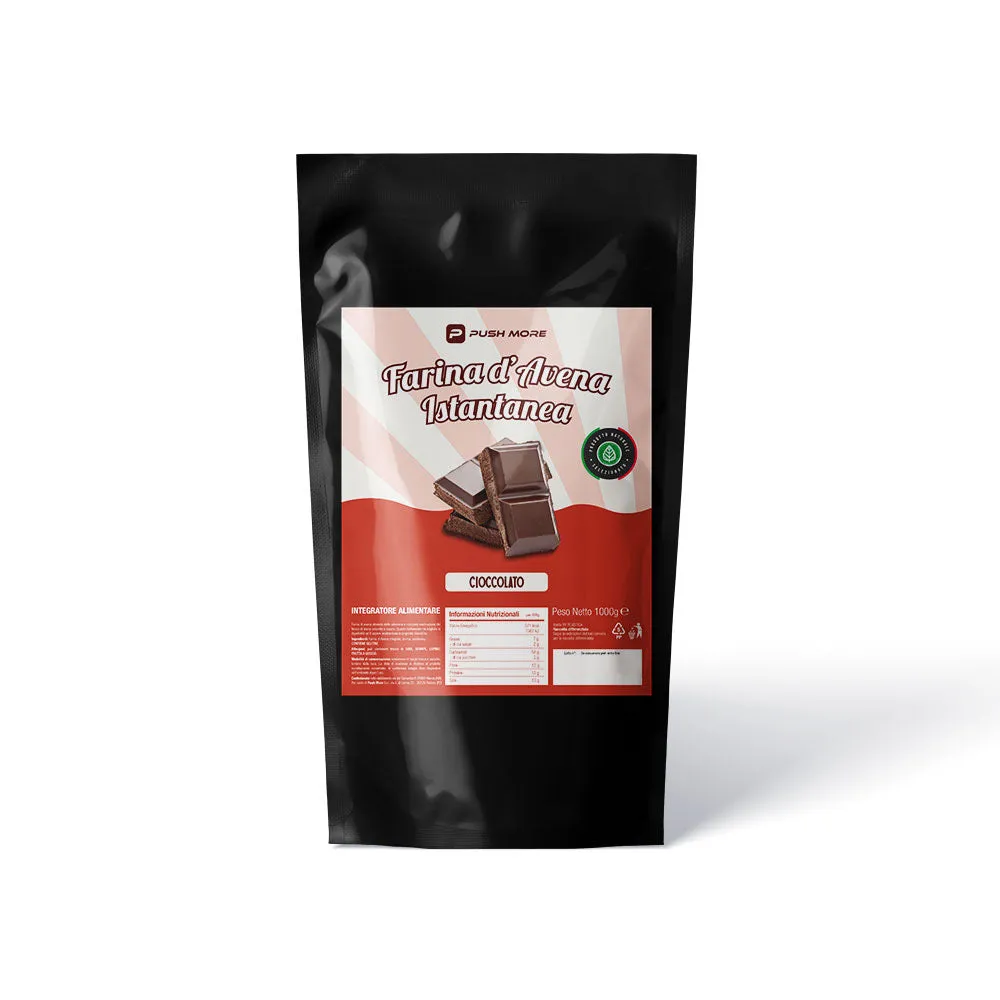Push More FDO Farina Avena Istantanea 1kg Cioccolato Bianco