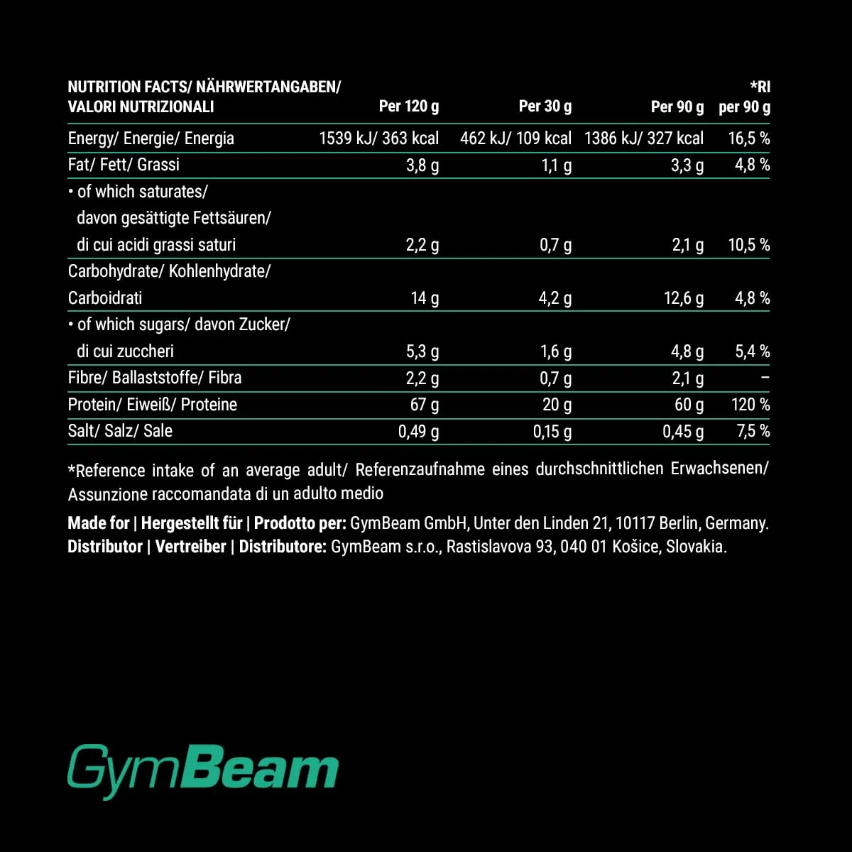 GymBeam FueSix Proteine Cioccolato 6 Fonti ad Assorbimento Misto