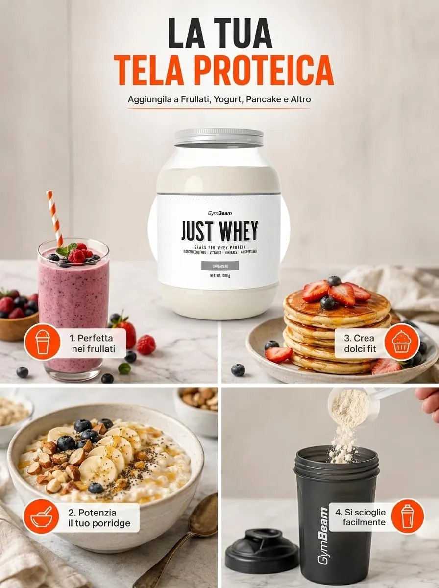 GymBeam Just Whey proteine 1000 g caramello salato