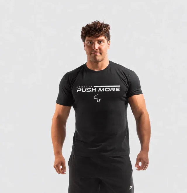 Push More Maglietta Palestra Uomo T-Shirt Gym Allenamento