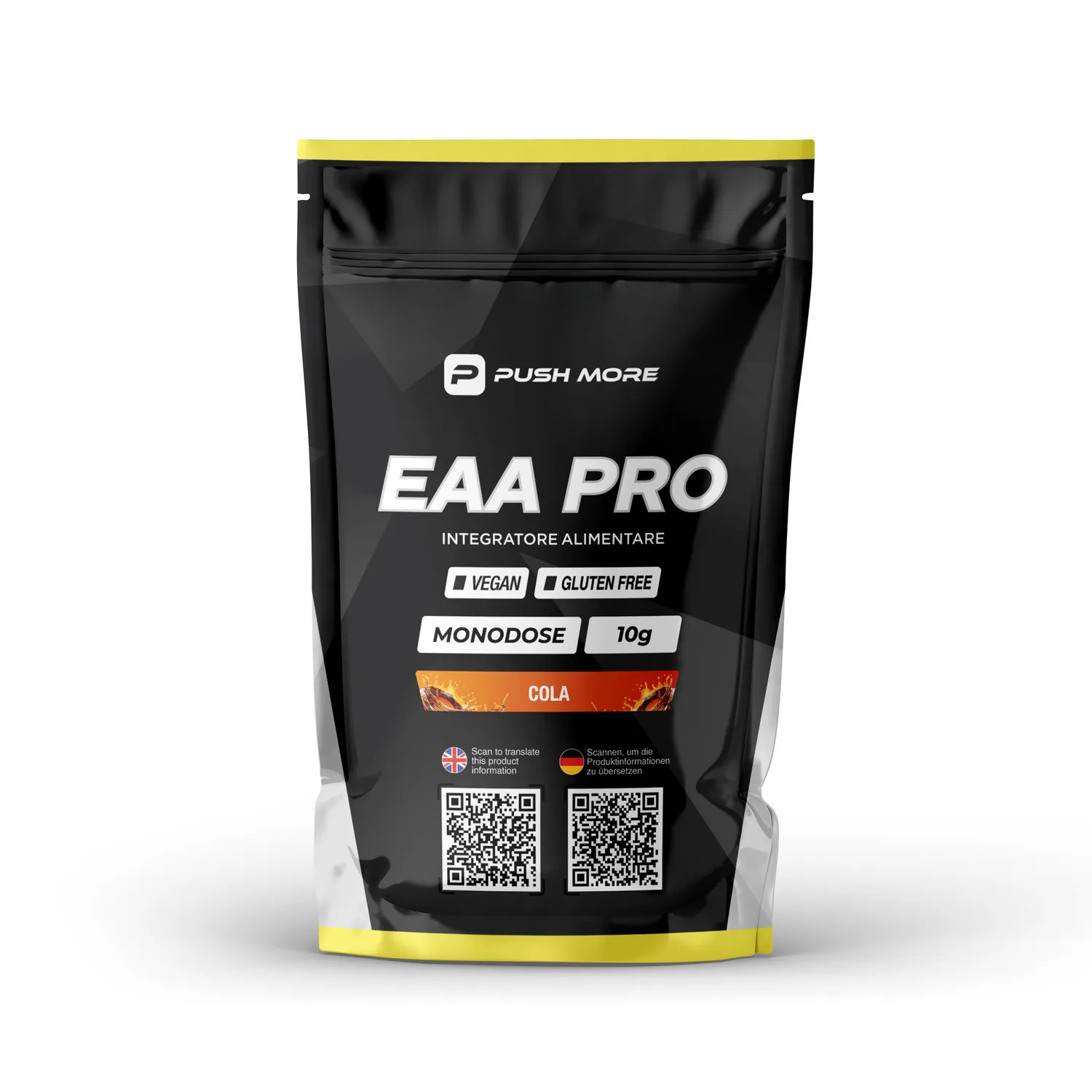 Push More EAA PRO aminoacidi tester 10g arancia vegan