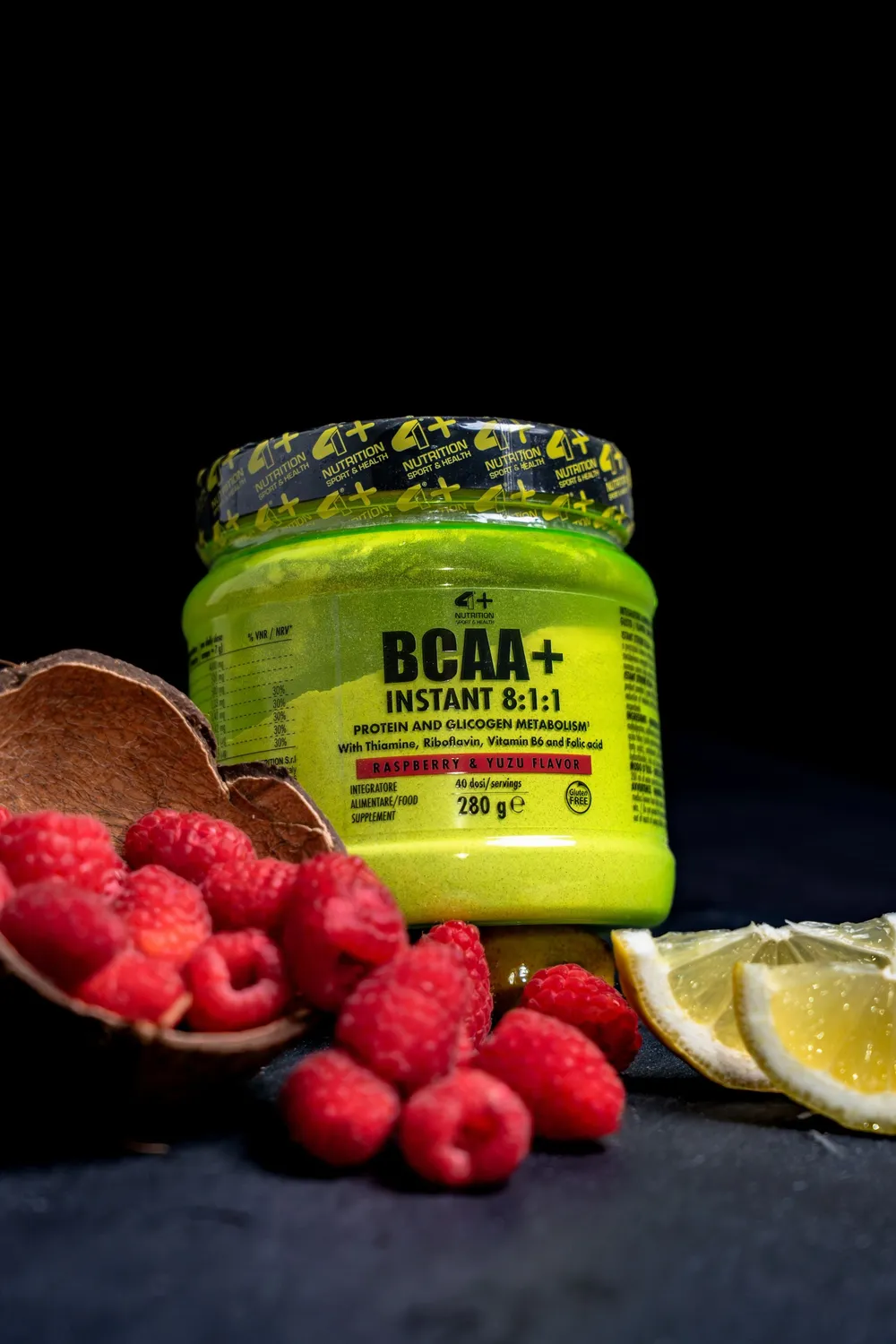 4 Plus Nutrition BCAA+ Instant 8:1:1 aminoacidi 280 g arancia