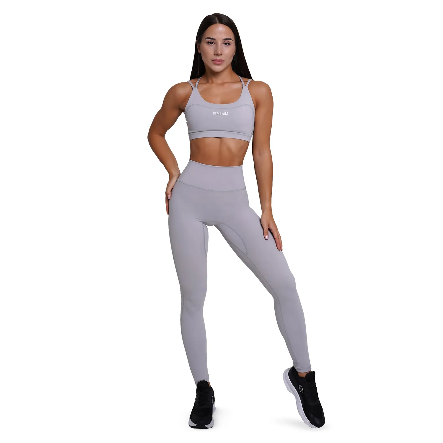 GymBeam Fit reggiseno sportivo S Mist Grey imbottito