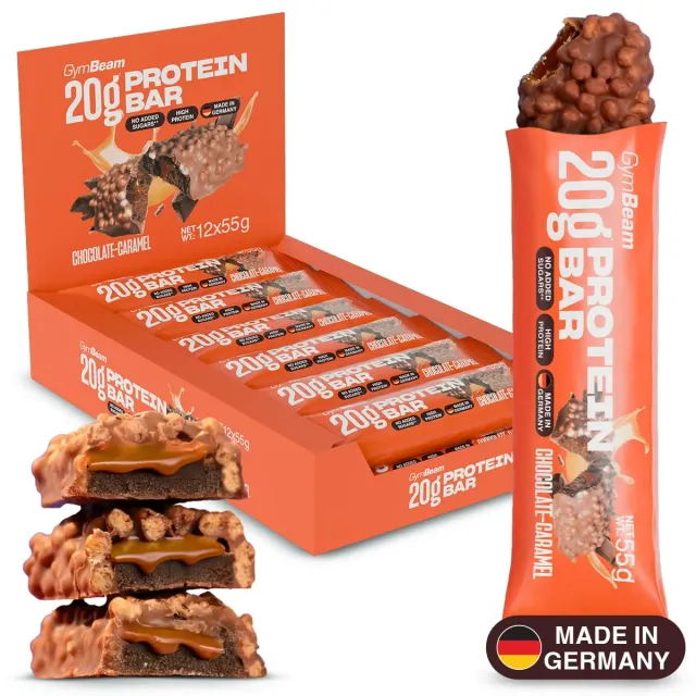 GymBeam Barretta Proteica 20g 12x55g cioccolato-caramello