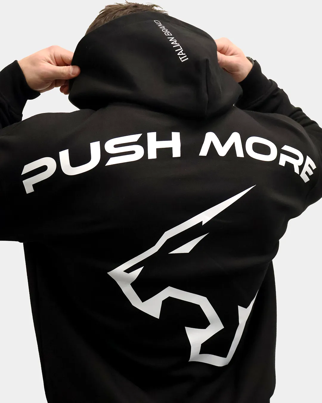 Push More Oversize Hoodie felpa cotone streetwear