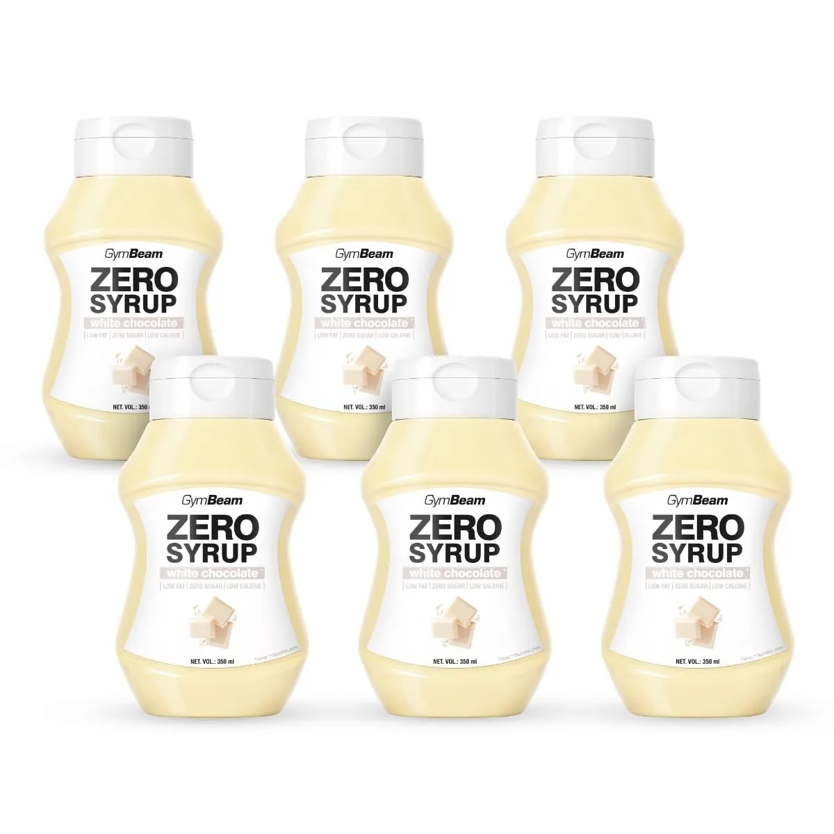 GymBeam Sciroppo Zero white chocolate 350 ml
