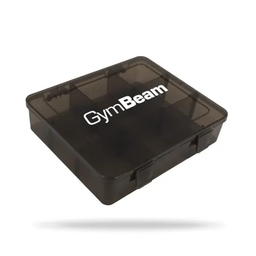 GymBeam Porta Pillole Regolabile 9 Scomparti Compatto