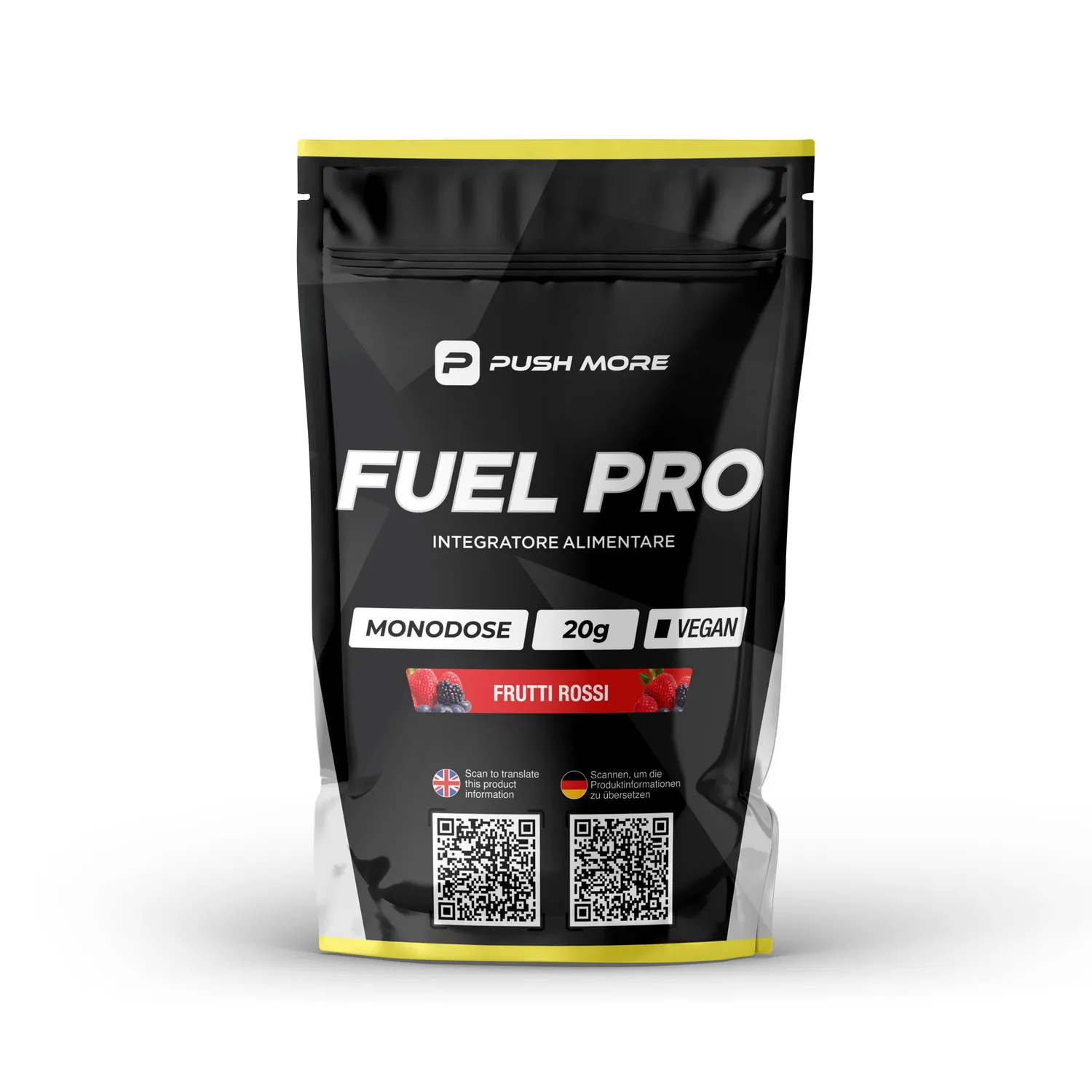 Push More Fuel Pro elettroliti 20 g tester arancia carboidrati