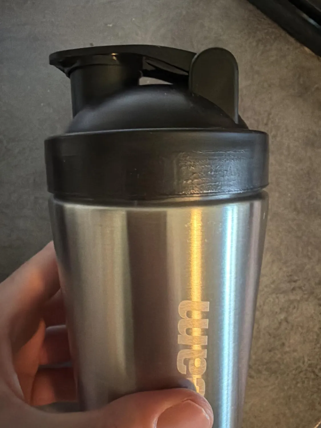 GymBeam Shaker Acciaio 750 ml Bianco con Filtro Proteine Fredde