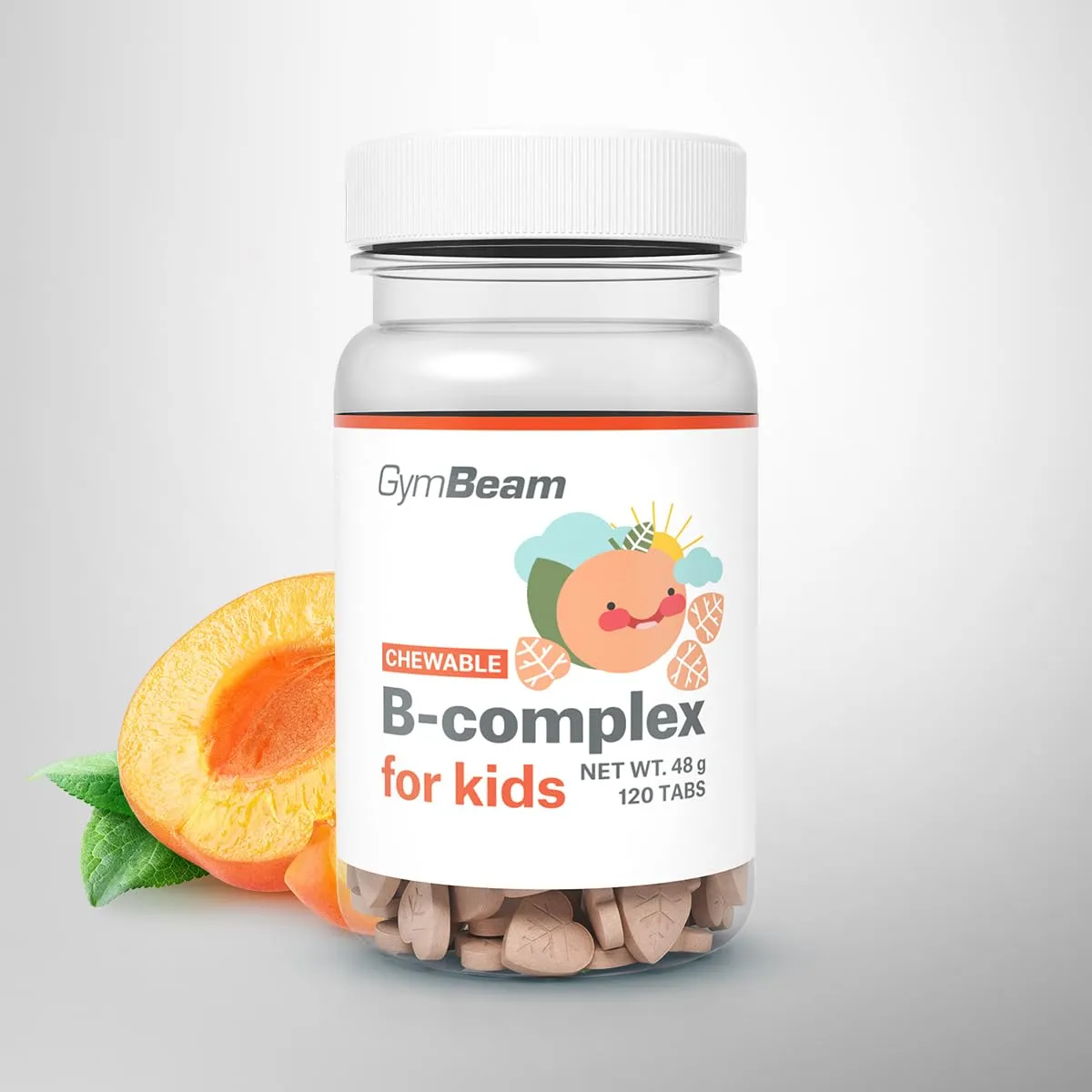 GymBeam B-Complex masticabili 120 cpr albicocca