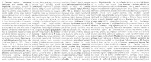 GymBeam Creatine Yummies caramelle gommose ananas 60 pezzi monoidrato