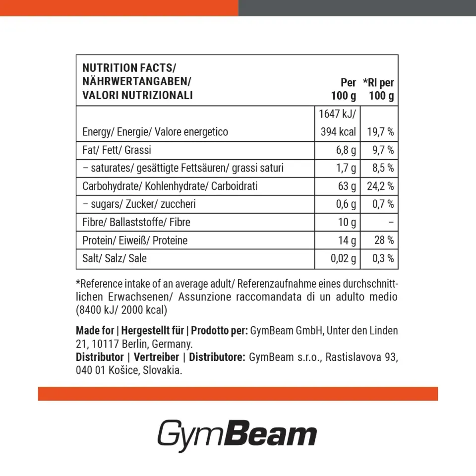 GymBeam Avena Istantanea farina 1000 g chocolate