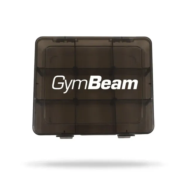 GymBeam Porta Pillole Regolabile 9 Scomparti Compatto
