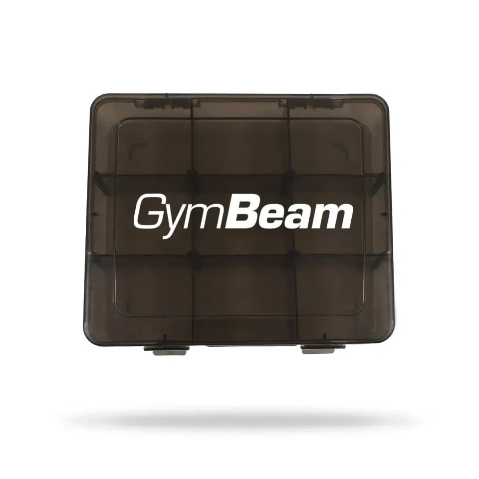 GymBeam Porta Pillole Regolabile 9 Scomparti Compatto