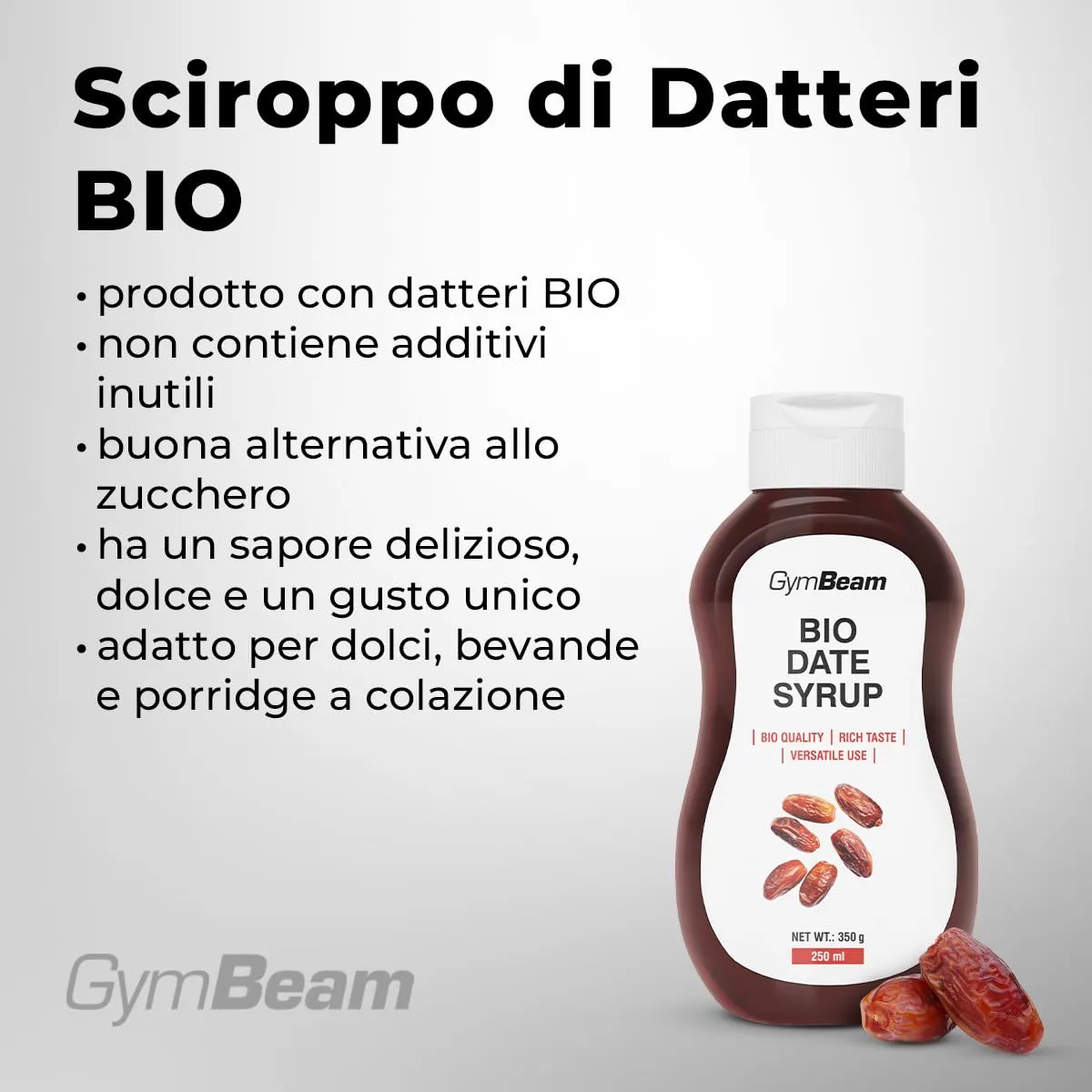 GymBeam Sciroppo Datteri BIO 250 ml