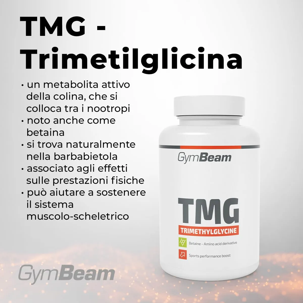 GymBeam TMG Betaina capsule 90 cps mentale sport