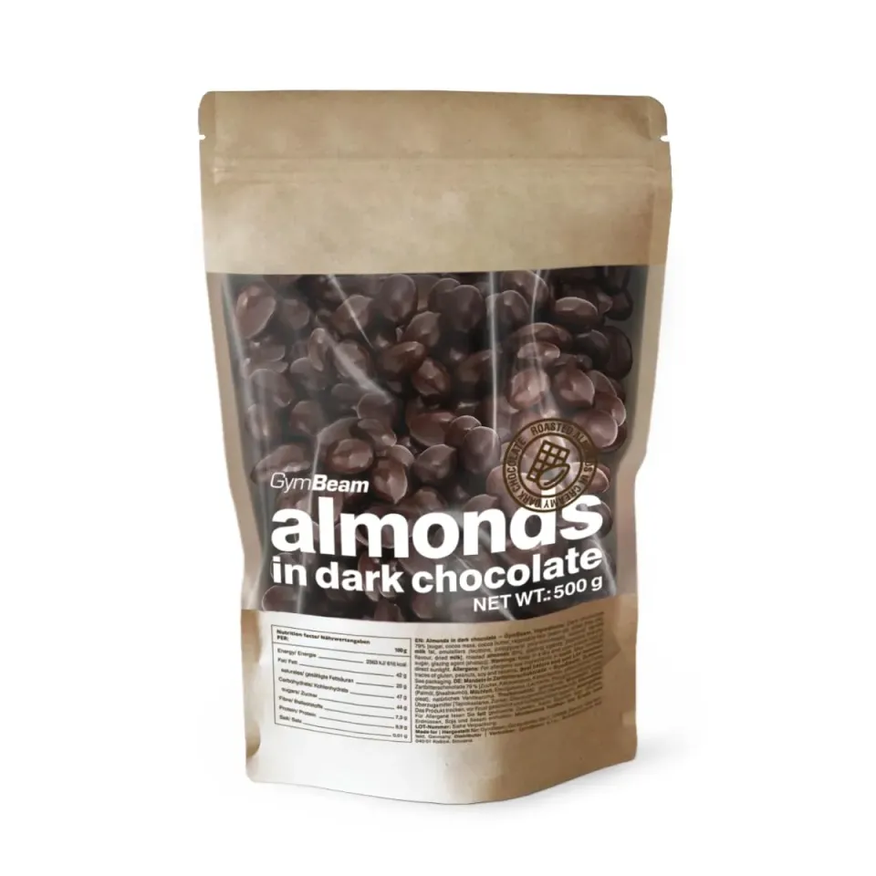GymBeam Mandorle Cioccolato Fondente 500 g Fibre