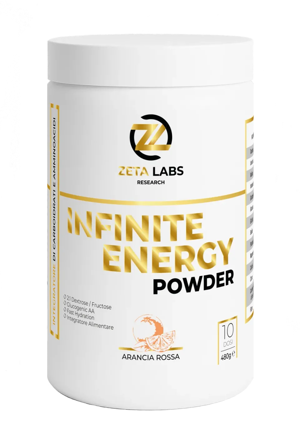 Zeta Labs Infinite Energy integratore energia arancia rossa 480g
