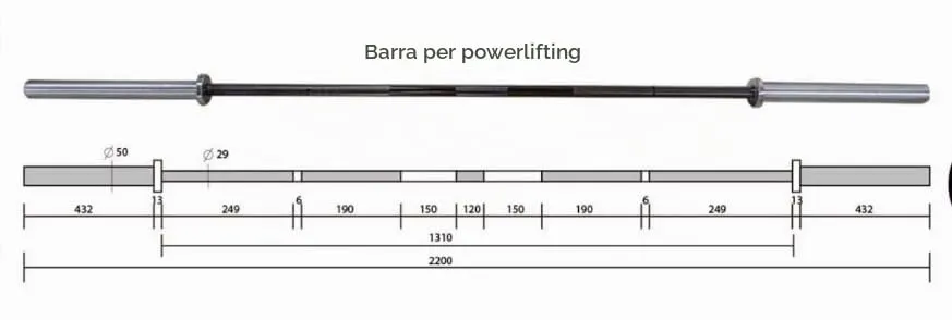 GymBeam Lifter Bilanciere Olimpico 220cm 20kg 900kg