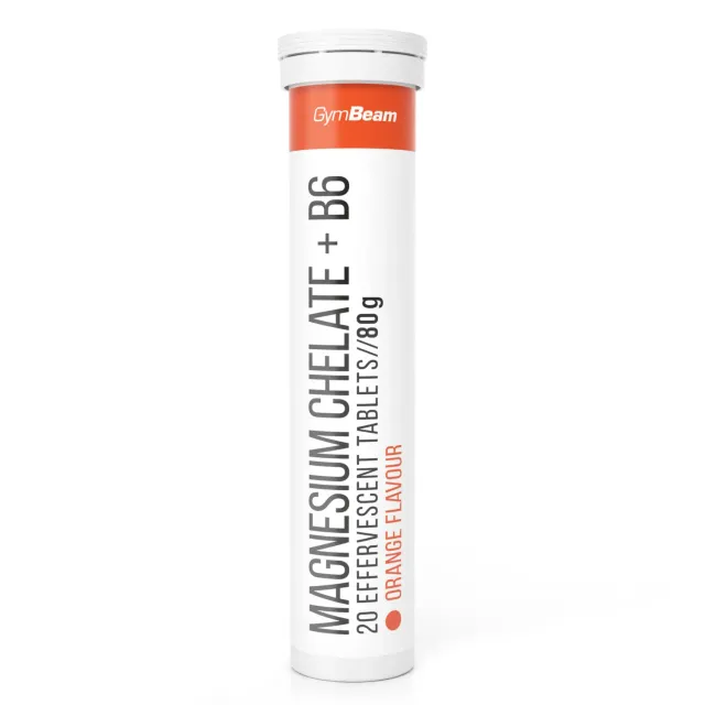 GymBeam Magnesio Chelato B6 Effervescente Arancia 20 cpr