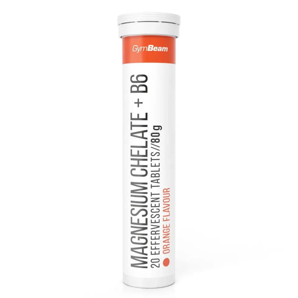 GymBeam Magnesio Chelato B6 Effervescente Arancia 20 cpr