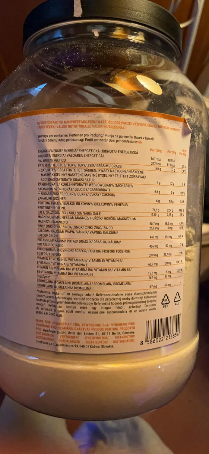 GymBeam Just Whey proteine 1000 g caramello salato