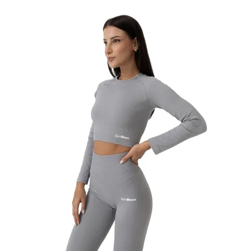 GymBeam Flo crop top coste donna maniche lunghe