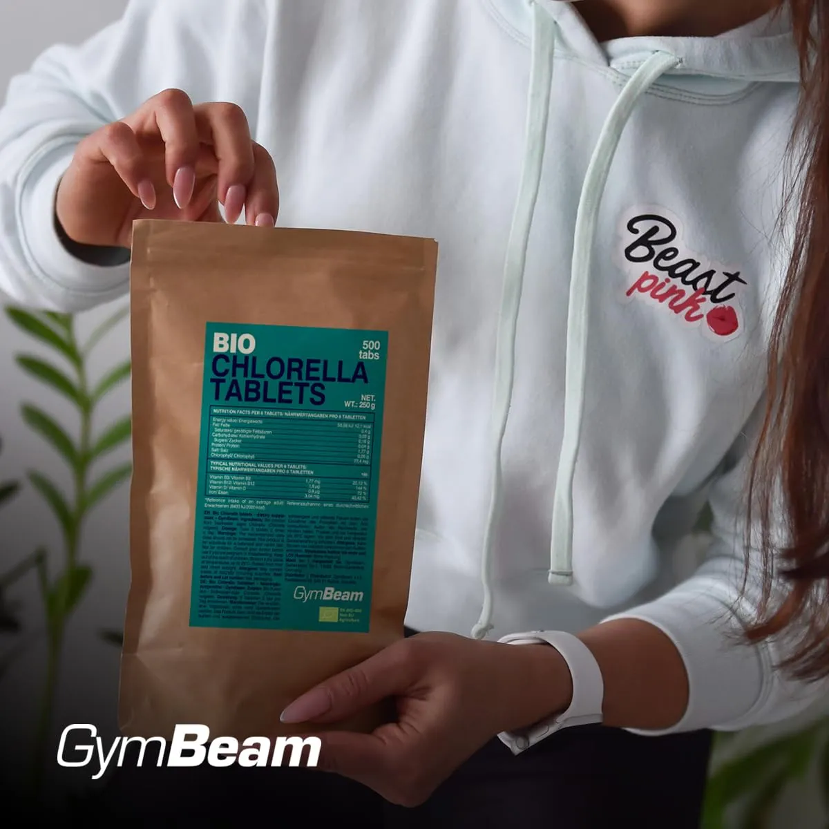 GymBeam Clorella BIO compresse 500 tabs proteine detox