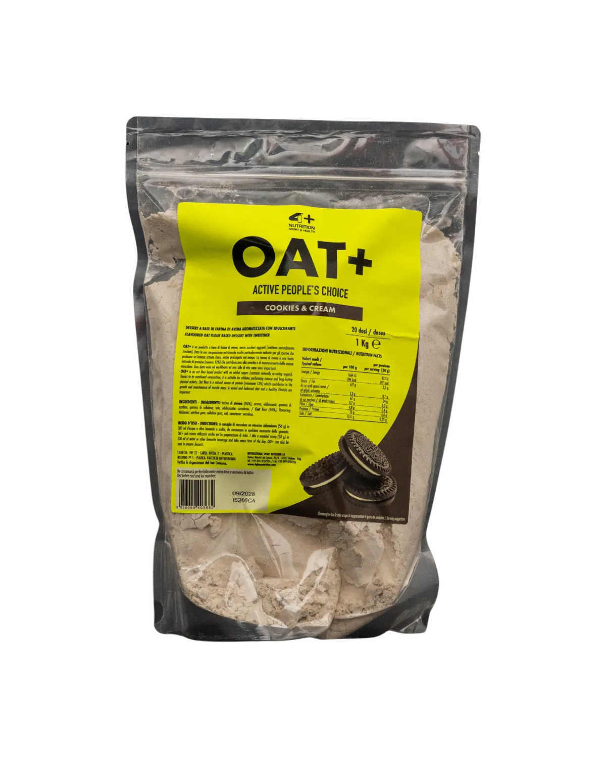 4 Plus Nutrition OAT+ Farina Avena 1 kg Apple Pie Ricca Fibre