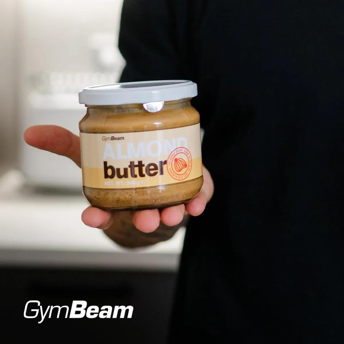 GymBeam Burro di Mandorle Crema Spalmabile 340 g 100% Mandorle