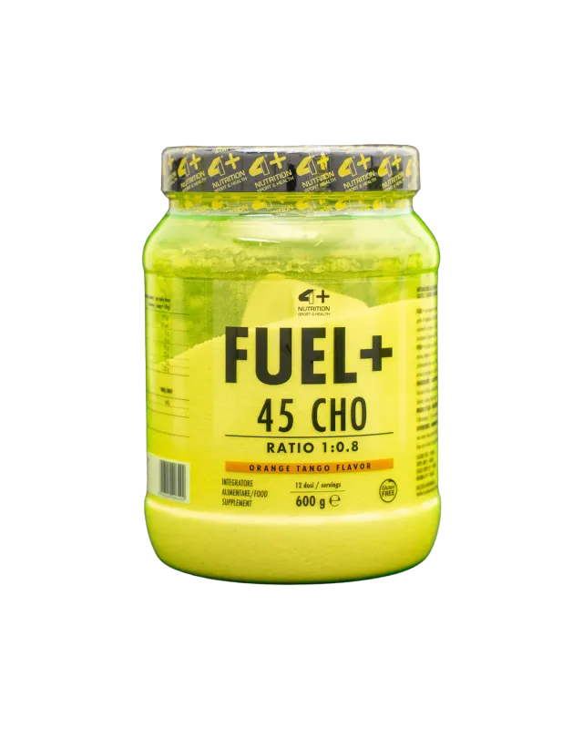 4 Plus Nutrition Fuel+ 45 CHO integratore carboidrati 600 g Orange Tango