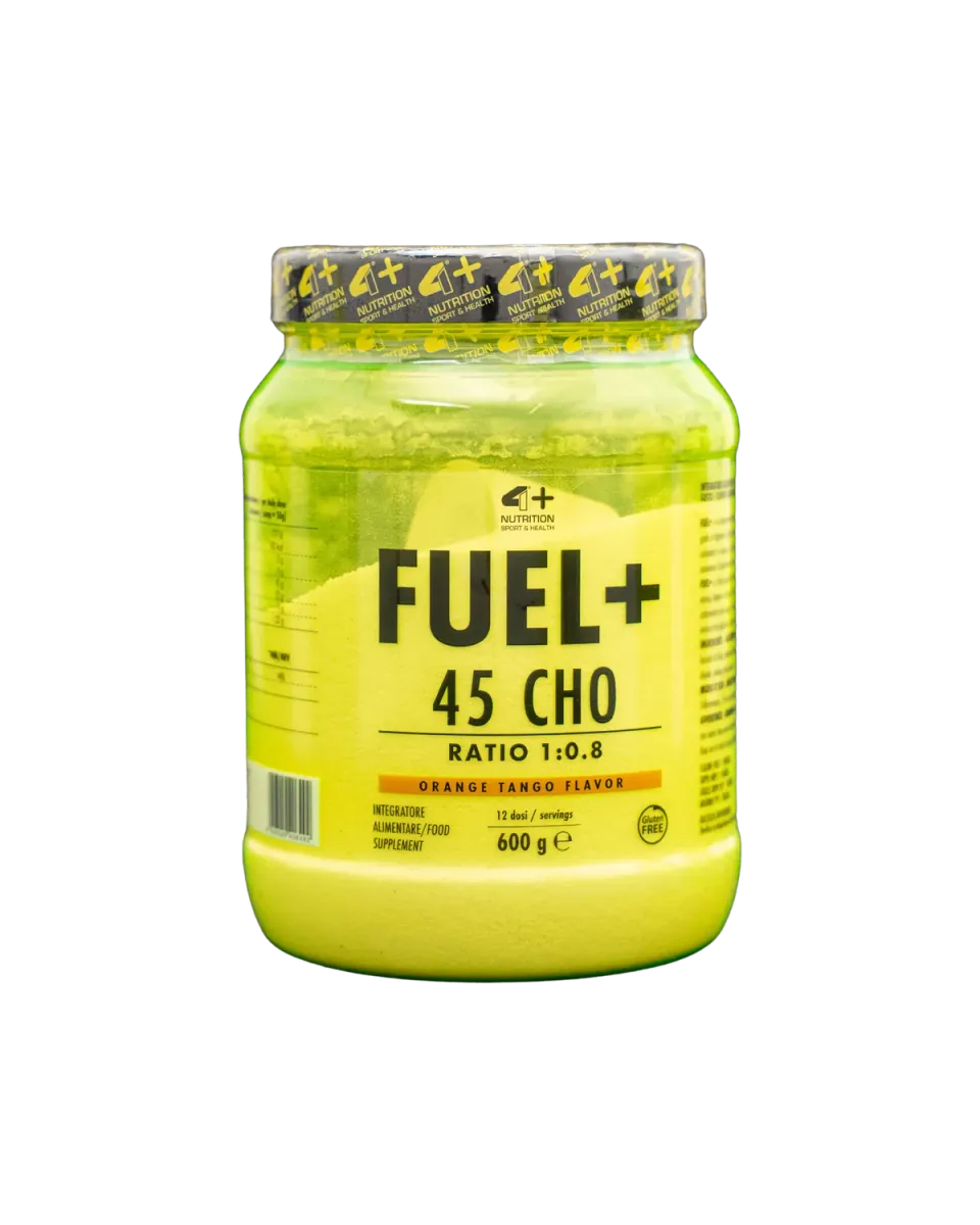 4 Plus Nutrition Fuel+ 45 CHO integratore carboidrati 600 g Orange Tango