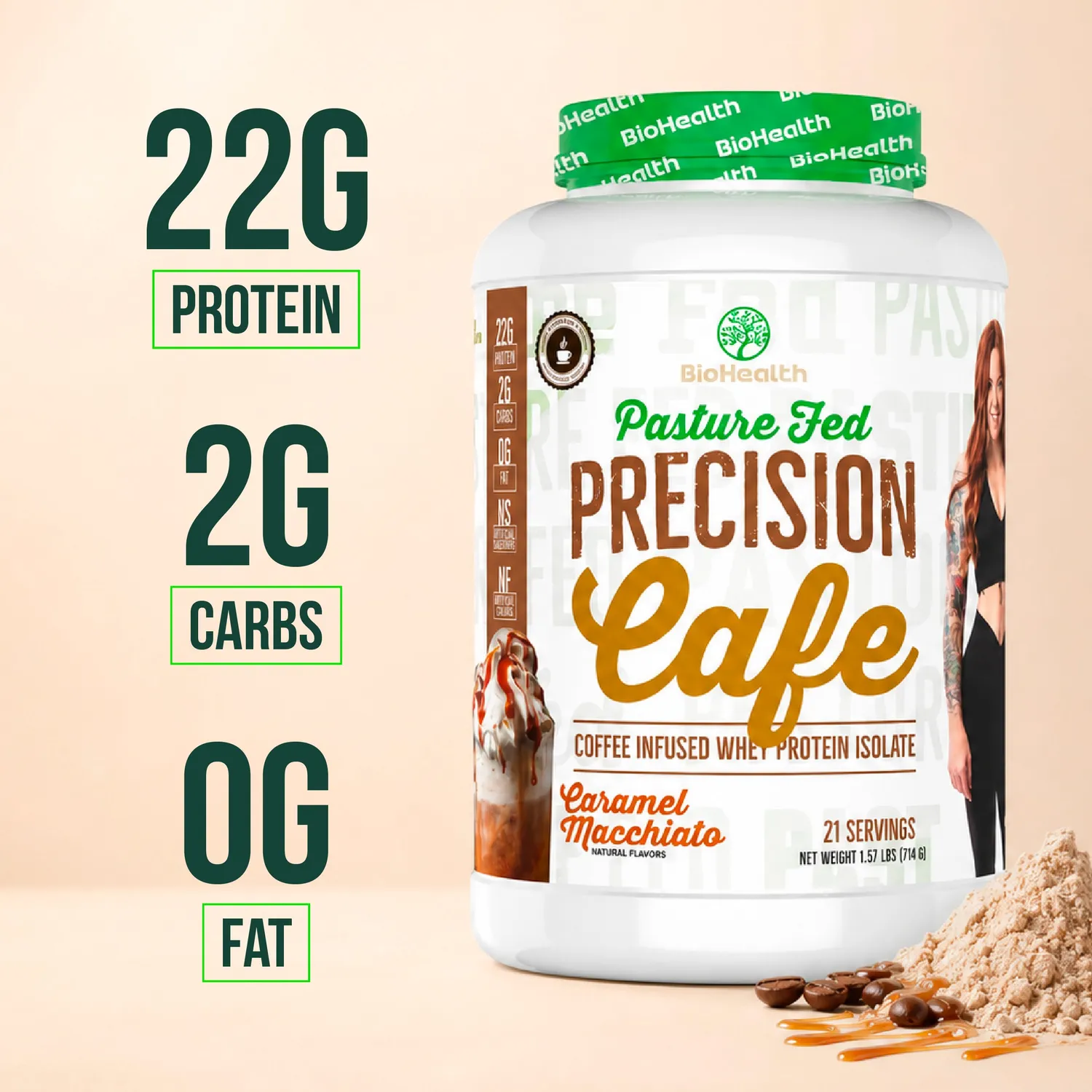 BioHealth Precision Café ISO Signature proteine isolate Caramel 680 g