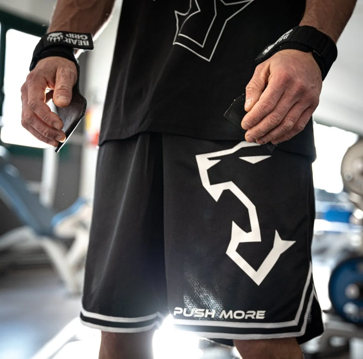 Push More Essential pantaloncini palestra neri uomo