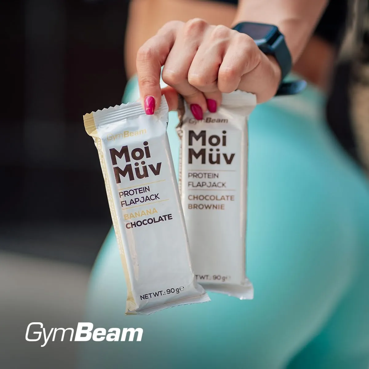 GymBeam MoiMüv Protein Flapjack barrette 12x90g banana 20g proteine