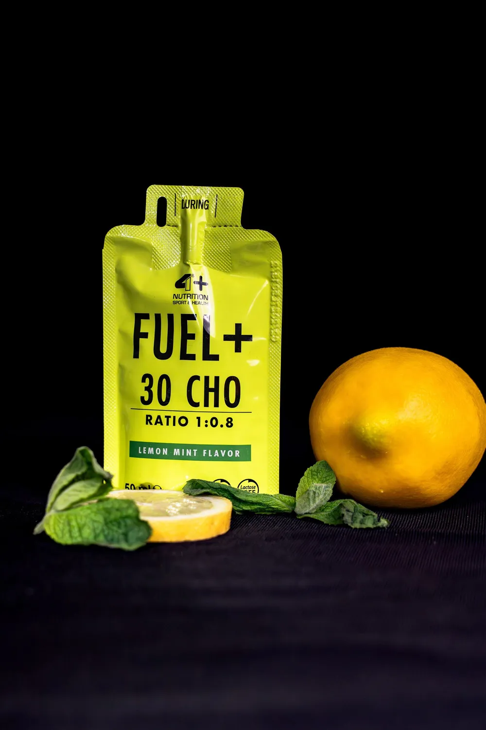 4 Plus Nutrition Fuel+ 30 CHO gel 50 ml Lemon Mint energetico