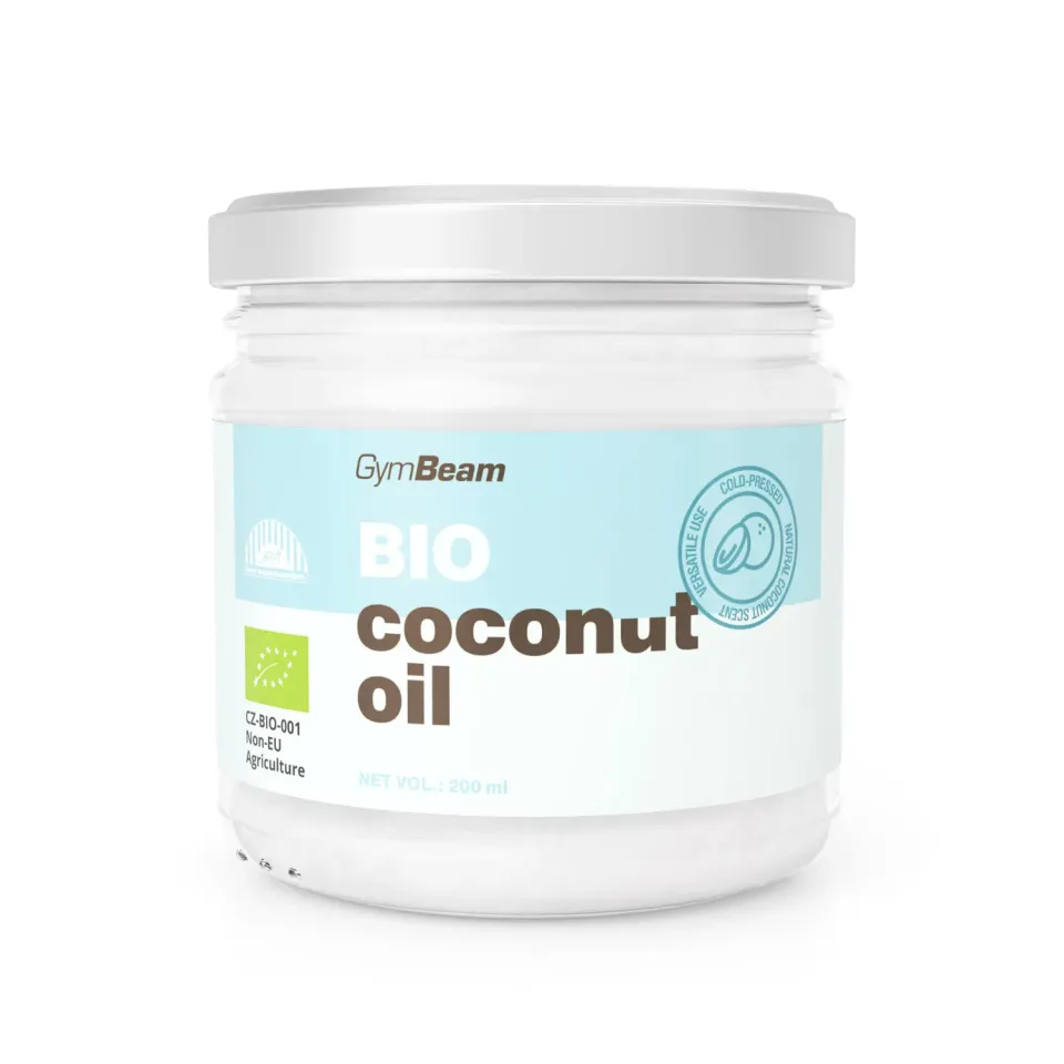 GymBeam Olio di Cocco Vergine Bio olio 200 ml spremuto a freddo