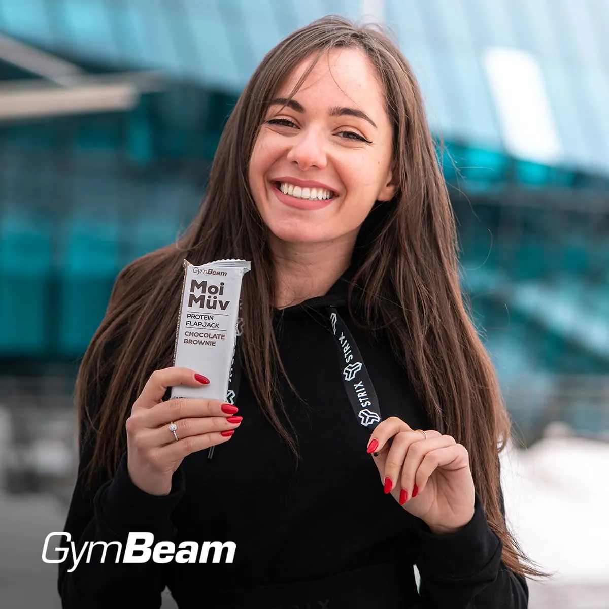 GymBeam MoiMüv Protein Flapjack barrette 12x90g banana 20g proteine