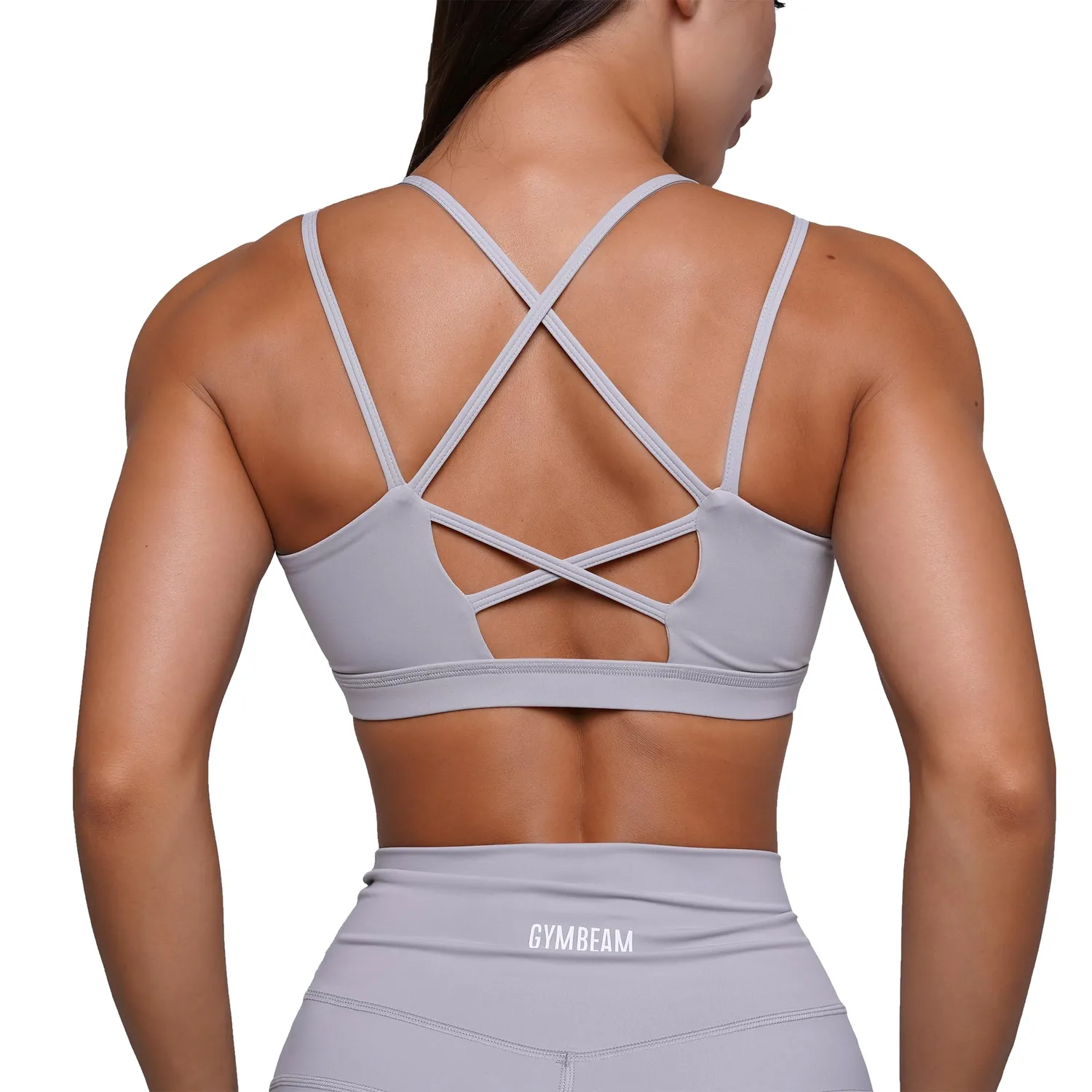 GymBeam Fit reggiseno sportivo S Mist Grey imbottito
