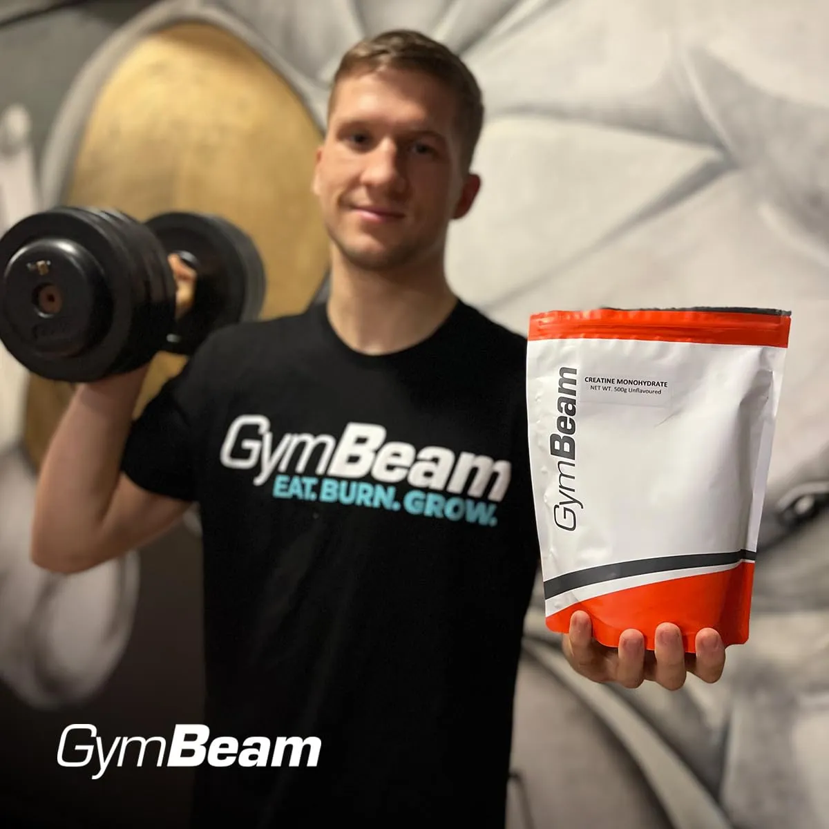 GymBeam Creatina Monoidrato polvere 1000 g neutra solubile
