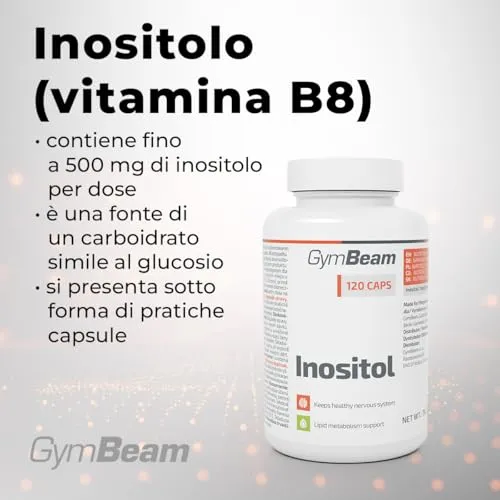 GymBeam Inositolo 500 mg capsule 120 pz vitamina B8