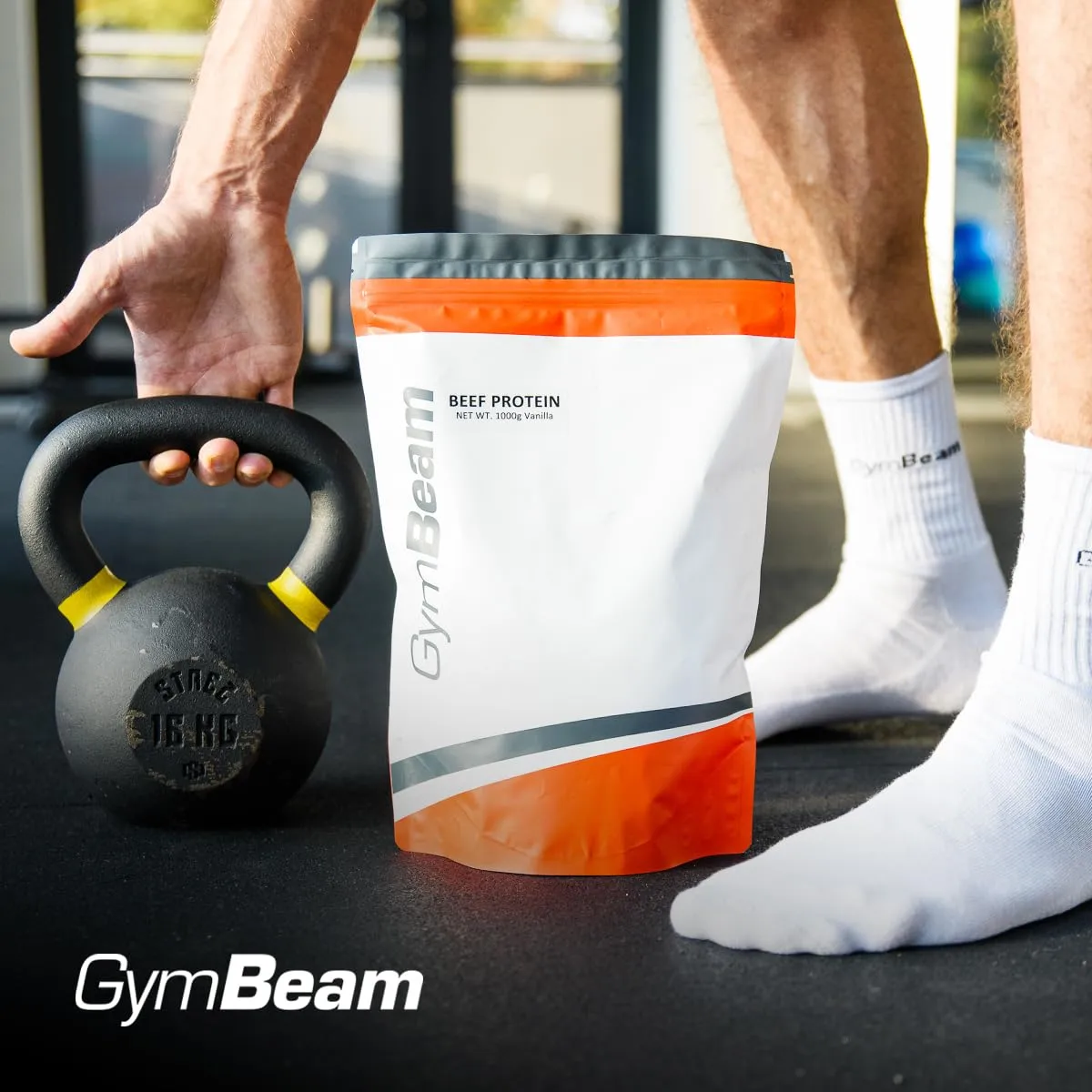 GymBeam Proteine Manzo 1000 g caramello salato