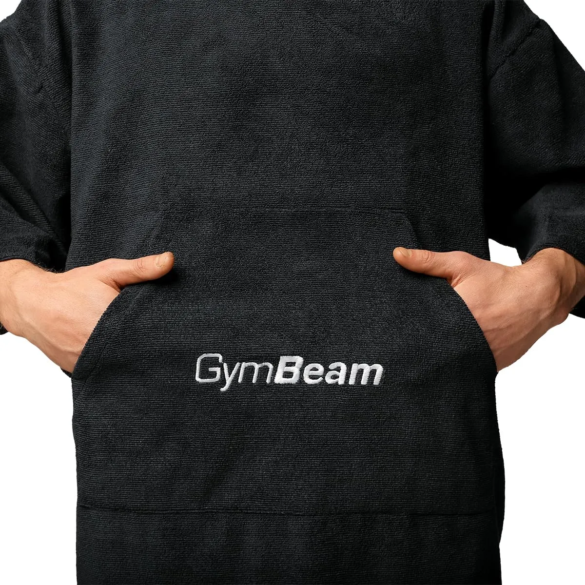 GymBeam Terry Towel poncho microfibra con cappuccio
